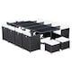 image 1 of 12 Seater Cannes Ebony Black Cube Set - Rattan Wicker