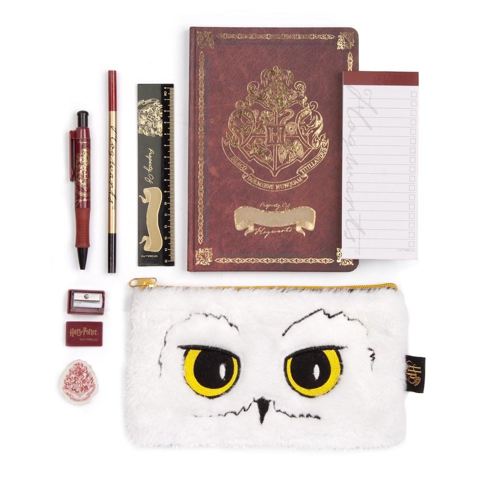 image 1 of Harry Potter Bumper A5 Stationery Set (Pack of 8) - Burgundy/Gold/White - One Size