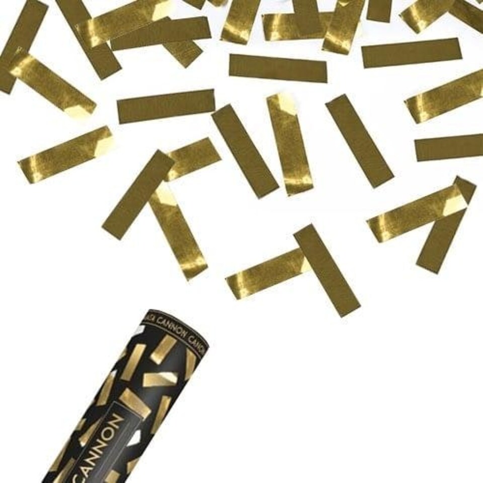 image 1 of Gold Metallic Medium Confetti Cannon 40cm