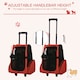 image 3 of PawHut Pet Travel Backpack Bag Cat Puppy Dog Carrier w/ Trolley and Telescopic