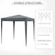 image 7 of Outsunny 2mx2m Pop Up Gazebo Party Tent Canopy Marquee with Storage Bag Grey