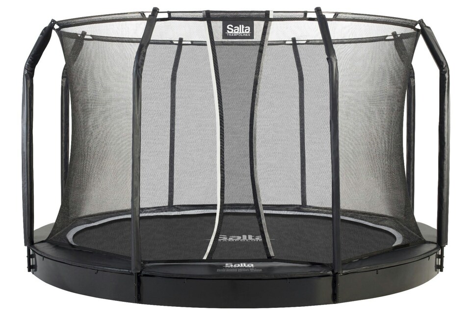 image 1 of 13ft Salta Royal Black Baseground Round Trampoline with Enclosure