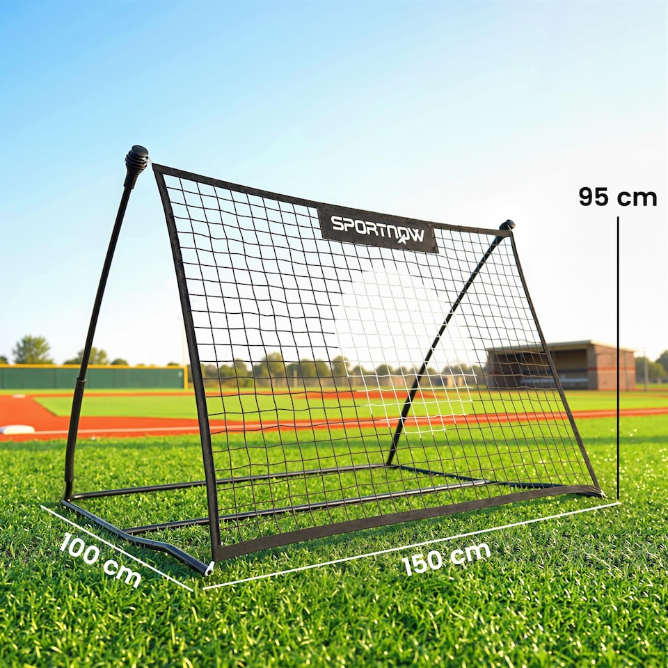 image 1 of SPORTNOW Football Rebounder Net with Carry Bag and Ground Stakes