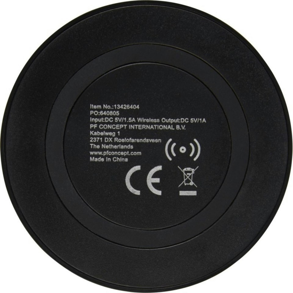 image 1 of Bullet Wireless Charger Pad - Reflective Black/Solid Black - 6.96 cm