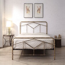 Axton Double 4ft 6 Antique Bronze Metal Bed Frame | Bronze | Hand painted antique bronze finish | Double