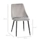 image 7 of HOMCOM High Back Dining Chairs Velvet-Touch Accent Chairs with Metal Legs