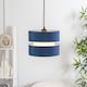 image 2 of ValueLights Sophia Pair of Small Navy 2 Tier Ceiling Light Shades