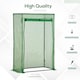 image 3 of Outsunny 100 x 50 x 150cm Greenhouse w/ Zipper Roll-up Door Outdoor Green | Green