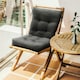 image 2 of Living and Home Lawn Chair Cushion Deep Seat for Indoor and Outdoor Furniture | Black