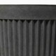 image 3 of Primrose Tall Round Grey Ribbed Textured Planter Plant Pot 60cm
