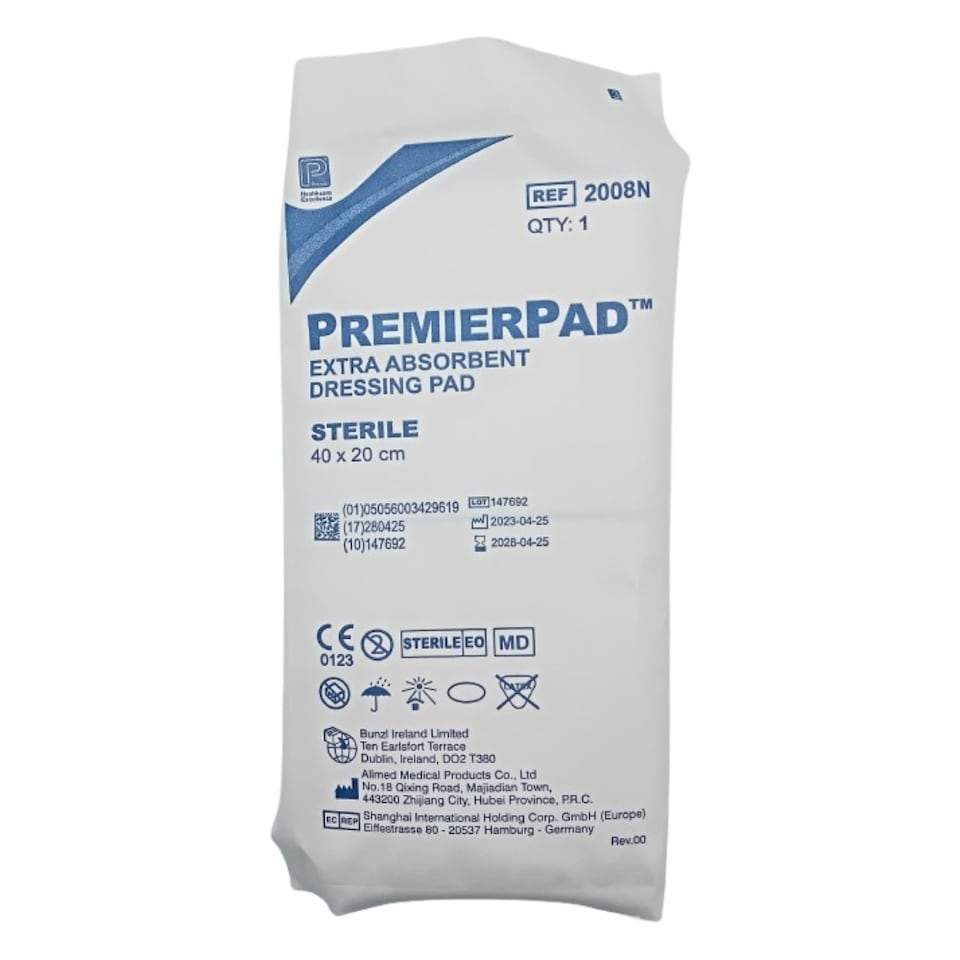 2008N Premier Sterile Dressing Pad 40cm x 20cm - Pack of 15