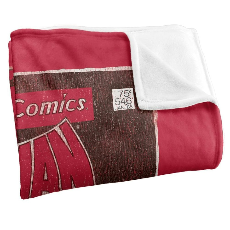 image 1 of Batman Wanted Dead Or Alive Comic Cover Blanket - Multicoloured - One Size | Multi