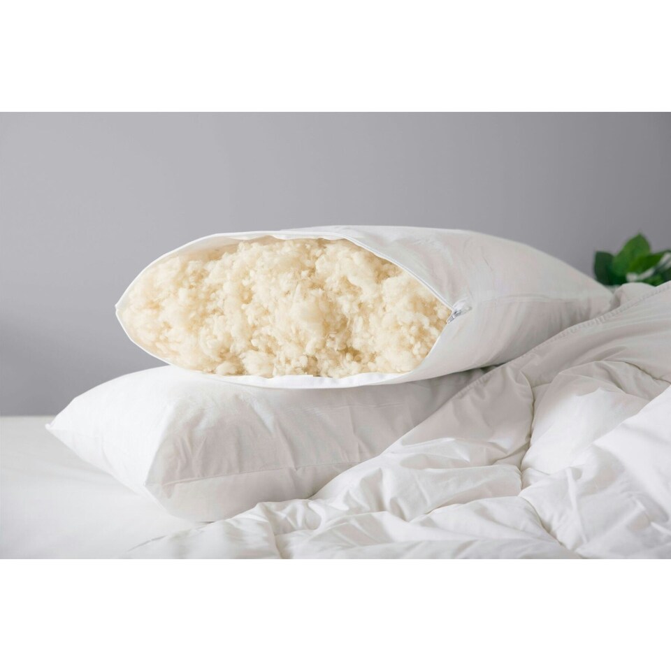 image 1 of Belledorm Wool Pillow - White - 74cm x 48cm