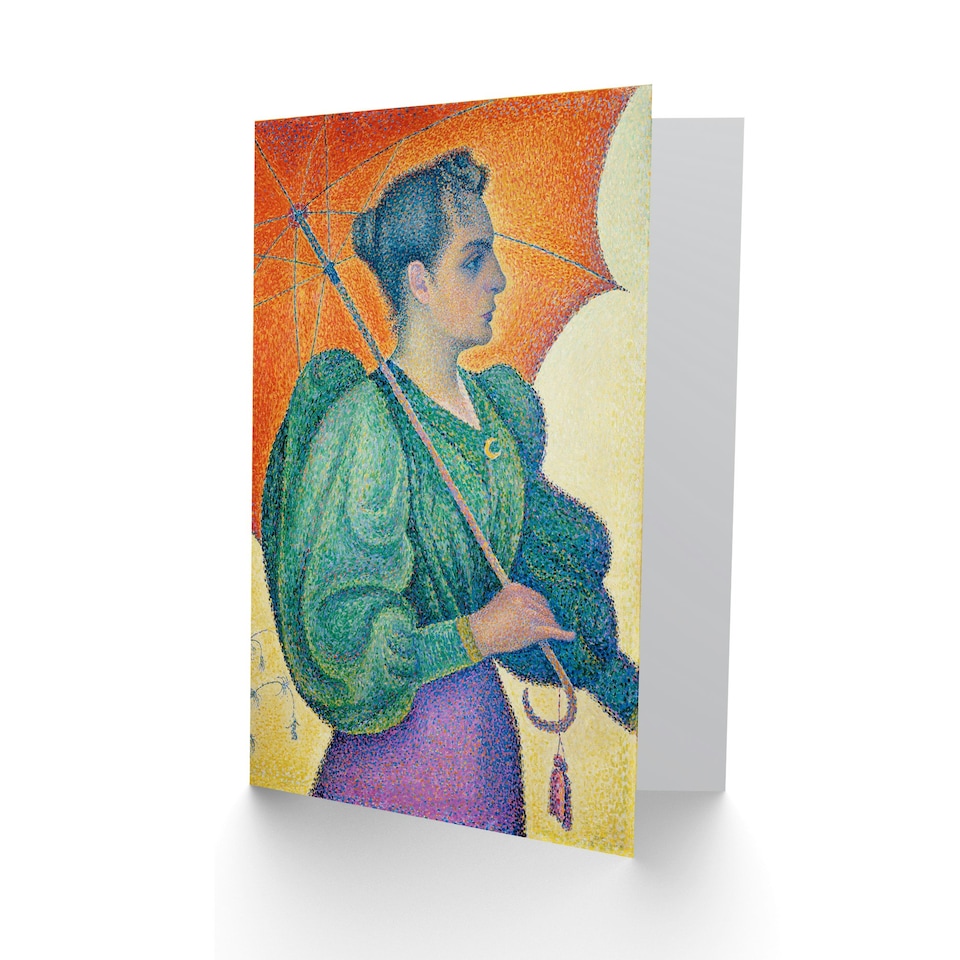 image 1 of Paul Signac Art Card Woman With An Umbrella Portrait