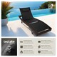 image 2 of Sun Lounger Weatherproof And UV-resistant 6 step Adjustable Backrest Poly Rattan | Brown | mixed brown | 1