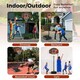 image 7 of COSTWAY Height Adjustable Basketball Hoop Basketball Goal System Brown | Standard