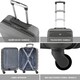 image 2 of Flight Knight Cabin Suitcase 56x36x23cm - 30+ Airlines Approved - British Airways, EasyJet- Lightweight 4 Wheel Carry On Hard Shell Hand Luggage Grey | Charcoal | Cabin Bag