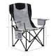 image 5 of Outsunny Set of 2 Padded Folding Picnic Chairs with Cooler Bag Grey | Grey