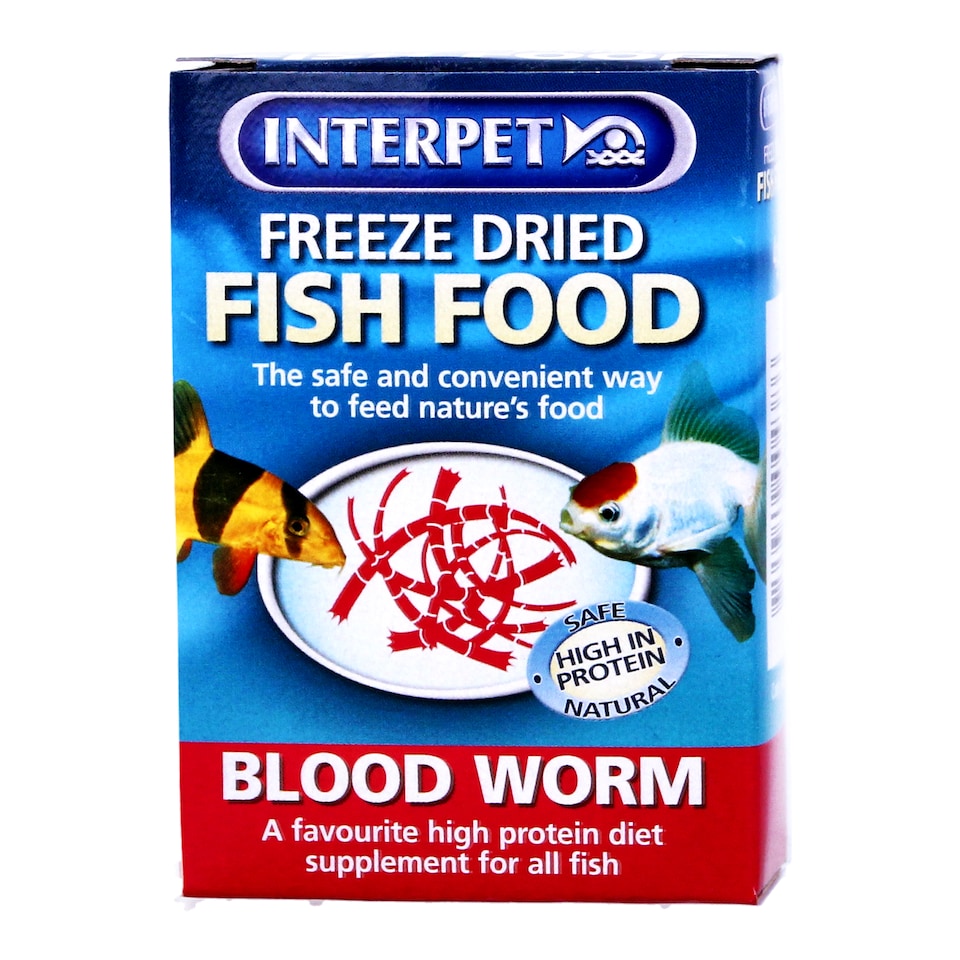 image 1 of Interpet Freeze Dried Blood Worms 4g Pack