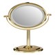 image 1 of Interiors By Premier Gold Iron Table Mirror, Durable 27x17cm Swivel Vanity Mirror, Modern Chrome Finis Gold