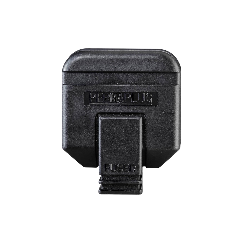 image 1 of Masterplug Rewireable Plug Heavy Duty 3 Pin Mains Plug with 13A Fuse Sleeved Pins Cable Connector IP20 Pack of 2