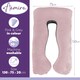 image 8 of Aamira U-Shaped Pregnancy Pillow Memory Foam Maternity Nursing Support Cushion Grey & Pink | Grey | Grey | One Size | 1