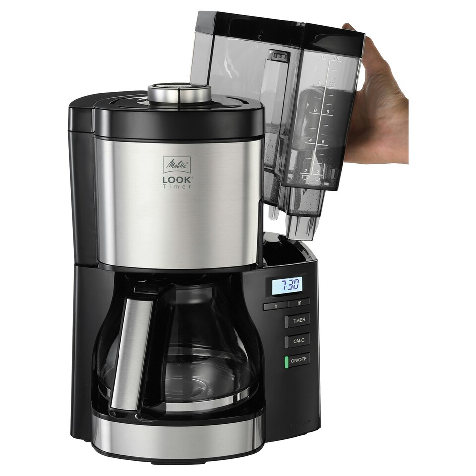 image 1 of Melitta 1025-08 Look V Therm Filter Coffee Machine, Stainless Steel, Black