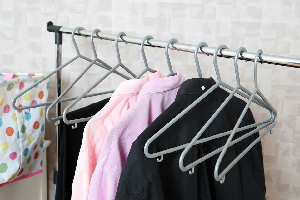 image 1 of Interiors By Premier Set Of Ten Grey Plastic Hangers, Sturdy Apparel Organisers, Durable Dress Holders, Practical Garment Hangers