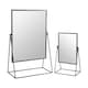 image 1 of Harbour Housewares 2pc Dressing Table Mirror Set - 2 Sizes - Black - Makeup Mirror Bathroom Mirror Vanity Mirror Tabletop Mirror | Black | Black | L - 50 x 32 x 16.5 CM | S - 39 x 22 x 15 CM | 2