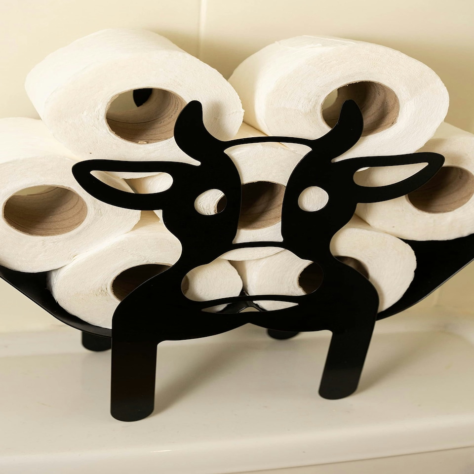 image 1 of Marco Paul Cow Toilet Roll Holder Novelty Animal