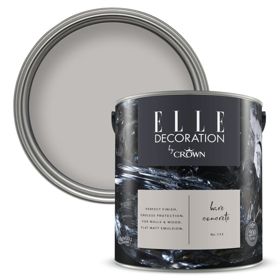 image 1 of Elle (Crown) Flat Matt Bare Concrete (132) 2.5L