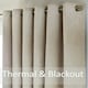 image 2 of Chenille Blackout Ring Top Eyelet Curtains - 117cm x 183cm - Cream