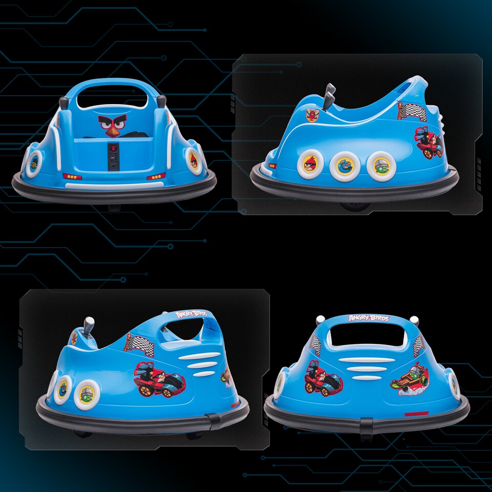 image 1 of AIYAPLAY Licensed Bumper Car for Kids with Joysticks, Remote, Blue