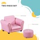 image 8 of HOMCOM Kids Sofa Set Toddler Chair Children Couch Seating Armchair w/ Footstool Black