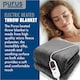 image 5 of Purus Electric Heated Fleece Blanket Throw 160x120cm - Grey