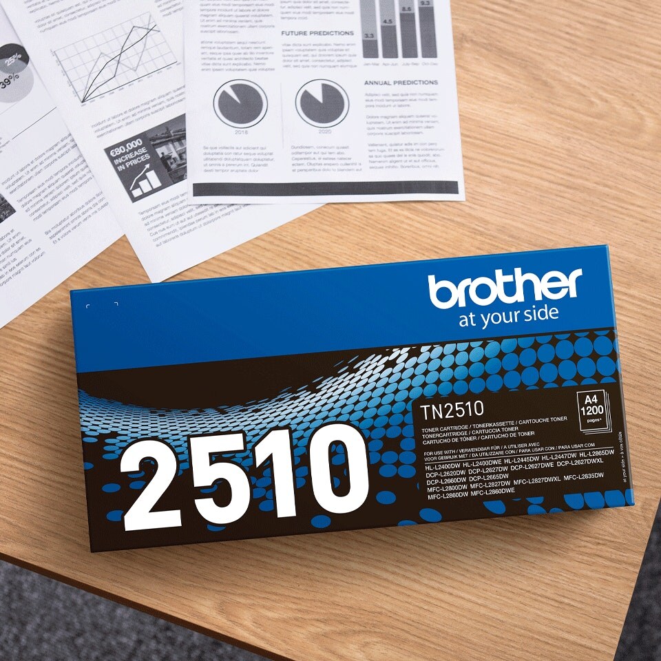 image 1 of Brother TN2510 Black Toner Cartridge Black | Compatible Brother TN2510 Black Toner Cartridge
