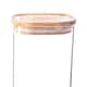 image 4 of Argon Tableware Square Glass Storage Jar with Wooden Lid - 1.9 Litre