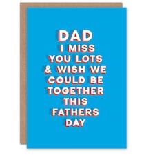 Miss You Wish We Could Be Together Fathers Day Dad Card
