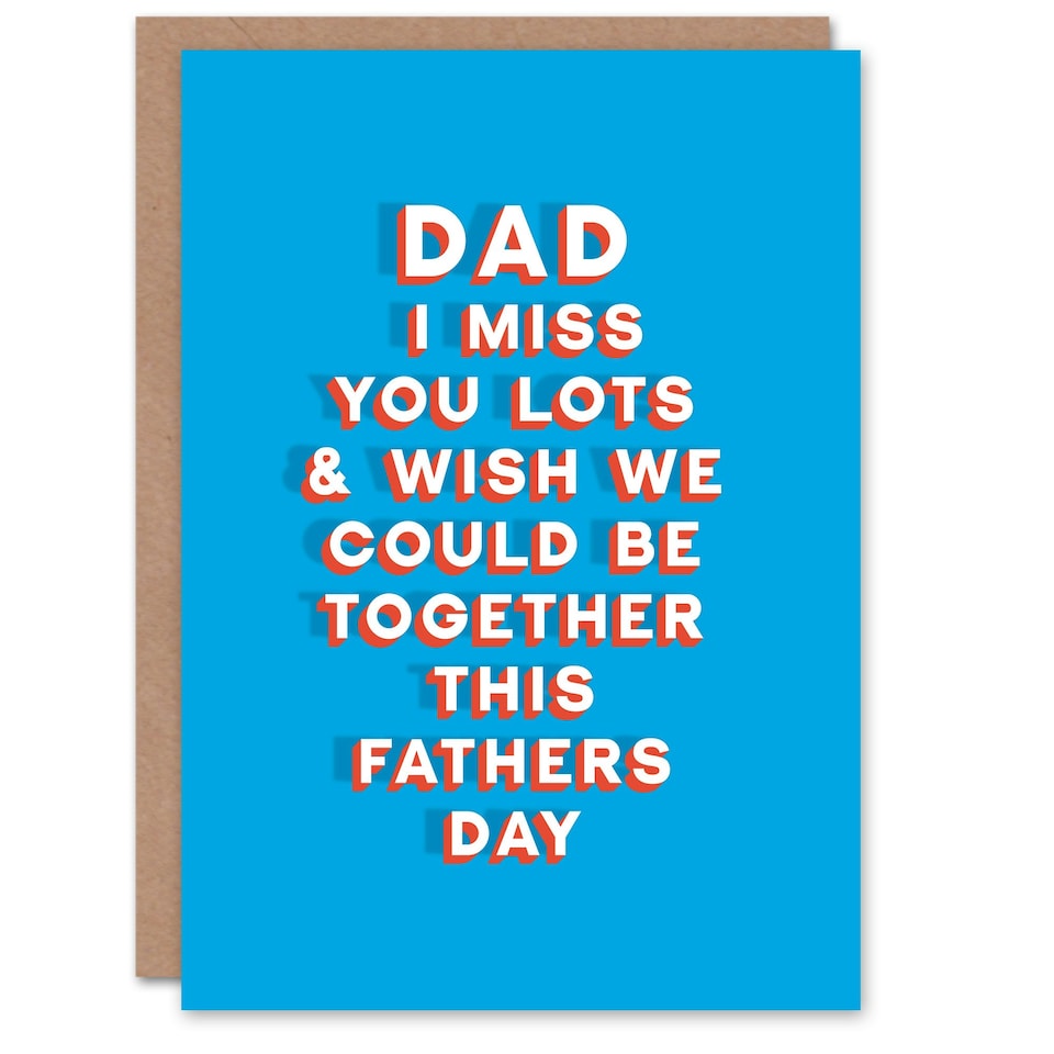 image 1 of Miss You Wish We Could Be Together Fathers Day Dad Card