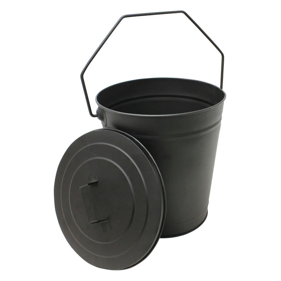 image 1 of JVL Steel Charnwood Fire Companion Coal Bucket - Black