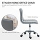 image 4 of HOMCOM Armless Mid-Back Adjustable Office Chair with 360 Swivel Light Grey