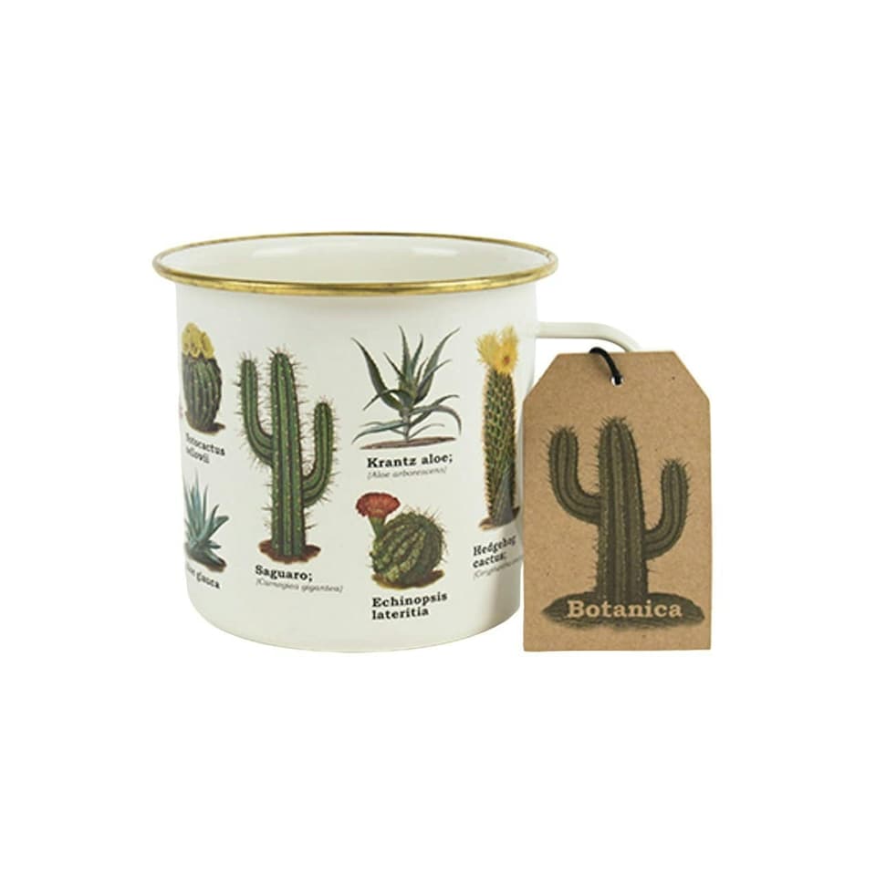 image 1 of Gift Republic Enamel Mug Botanica