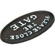 image 2 of Please Close The Gate Black Cast Iron Sign Plaque Door Wall House Gate Garden