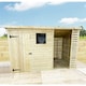 image 1 of 14 x 3 Garden Shed Pressure Treated T&G PENT Wooden Garden Shed + SIDE STORAGE + 1 Window (14' x 3' / 14ft x 3ft) (14 x 3)
