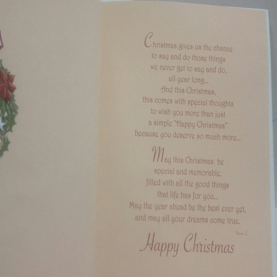 image 1 of TO A DEAR SISTER AND HER FAMILY CHRISTMAS CARD BY SENSATIONS