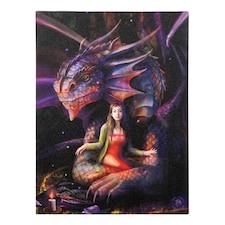 19x25cm Spirit Dragon Canvas Plaque by Anne Stokes - Canvas