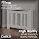 image 5 of Medium White Wooden Slatted Grill Radiator Cover MDF Cabinet