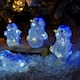 image 5 of Set of 5 Acrylic Light Up LED Penguins Christmas Penguin Decorations Battery Powered