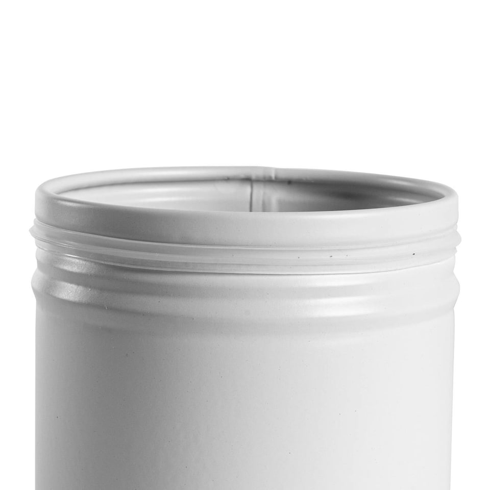 image 1 of Harbour Housewares Matt White Round Metal Kitchen Tea Coffee Sugar Canisters Kitchen Caddy Kitchen Storage Containers Canister