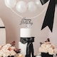 image 3 of Black & White 30th Birthday Elegant Milestone Candle 5.5cm | Black